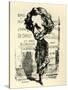 Berlioz caricature by Carjat-Etienne Carjat-Stretched Canvas