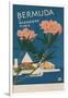 Bermuda in Oleander Time, Travel Poster-null-Framed Giclee Print