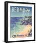 Bermuda - Pan American World Airways - Vintage Airline Travel Poster, 1953-Loweree-Framed Art Print
