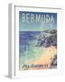 Bermuda - Pan American World Airways - Vintage Airline Travel Poster, 1953-Loweree-Framed Art Print