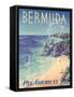 Bermuda - Pan American World Airways - Vintage Airline Travel Poster, 1953-Loweree-Framed Stretched Canvas