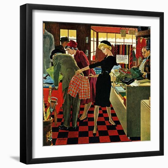 "Bermuda Shorts," March 12, 1960-George Hughes-Framed Giclee Print