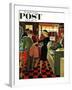 "Bermuda Shorts," Saturday Evening Post Cover, March 12, 1960-George Hughes-Framed Giclee Print