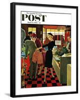 "Bermuda Shorts," Saturday Evening Post Cover, March 12, 1960-George Hughes-Framed Giclee Print