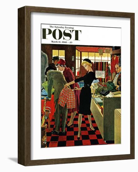 "Bermuda Shorts," Saturday Evening Post Cover, March 12, 1960-George Hughes-Framed Giclee Print