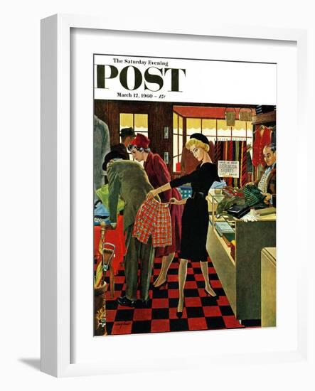 "Bermuda Shorts," Saturday Evening Post Cover, March 12, 1960-George Hughes-Framed Giclee Print