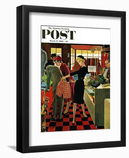 "Bermuda Shorts," Saturday Evening Post Cover, March 12, 1960-George Hughes-Framed Giclee Print