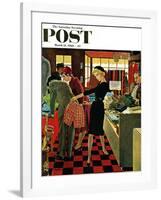 "Bermuda Shorts," Saturday Evening Post Cover, March 12, 1960-George Hughes-Framed Giclee Print