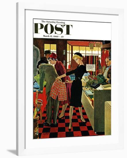 "Bermuda Shorts," Saturday Evening Post Cover, March 12, 1960-George Hughes-Framed Giclee Print