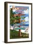 Bermuda - Sign Destinations-Lantern Press-Framed Art Print
