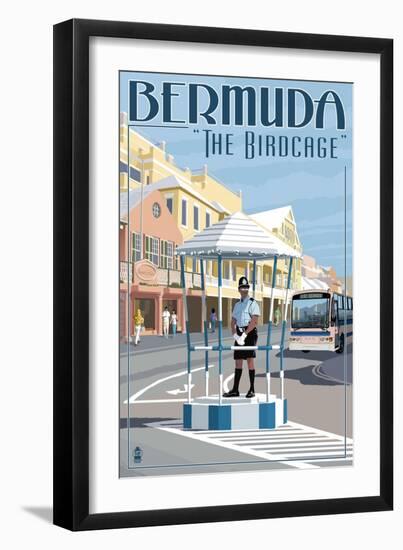 Bermuda - The Birdcage-Lantern Press-Framed Art Print