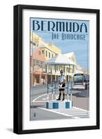 Bermuda - The Birdcage-Lantern Press-Framed Art Print