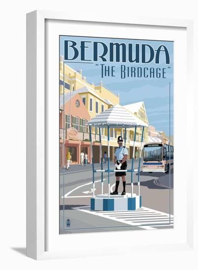 Bermuda - The Birdcage-Lantern Press-Framed Art Print