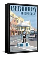 Bermuda - The Birdcage-Lantern Press-Framed Stretched Canvas