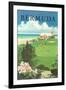 Bermuda Travel Poster-Found Image Press-Framed Giclee Print