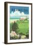 Bermuda Travel Poster-Found Image Press-Framed Premium Giclee Print