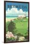 Bermuda Travel Poster-Found Image Press-Framed Giclee Print