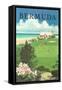 Bermuda Travel Poster-Found Image Press-Framed Stretched Canvas