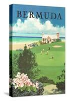 Bermuda Travel Poster-Found Image Press-Stretched Canvas