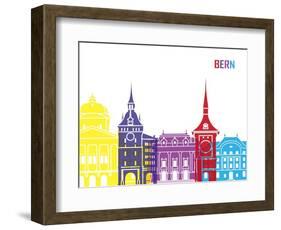 Bern Skyline Pop-paulrommer-Framed Art Print