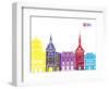 Bern Skyline Pop-paulrommer-Framed Art Print