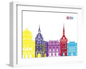 Bern Skyline Pop-paulrommer-Framed Art Print