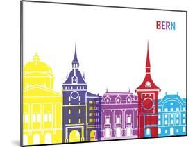 Bern Skyline Pop-paulrommer-Mounted Art Print
