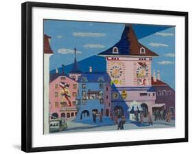 Bern with Belltower, 1935-Ernst Ludwig Kirchner-Framed Giclee Print