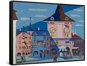 Bern with Belltower, 1935-Ernst Ludwig Kirchner-Framed Stretched Canvas