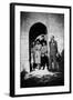 Bernadette Lafont (2nd from l), young, in family with her father (r) and mother (background), Nimes-null-Framed Photo