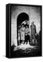 Bernadette Lafont (2nd from l), young, in family with her father (r) and mother (background), Nimes-null-Framed Stretched Canvas