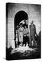 Bernadette Lafont (2nd from l), young, in family with her father (r) and mother (background), Nimes-null-Stretched Canvas