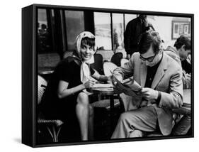 Bernadette Lafont and Claude Chabrol sur le tournage du film Les Godelureaux by ClaudeChabrol, 1961-null-Framed Stretched Canvas