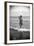 Bernadette Lafont, as a young woman, on the beach, south of France, c. 1955 (b/w photo)-null-Framed Photo