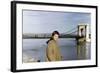 Bernadette Lafont, as a young woman, south of France, c. 1954 (photo)-null-Framed Photo