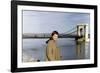 Bernadette Lafont, as a young woman, south of France, c. 1954 (photo)-null-Framed Photo