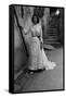 Bernadette Lafont, as young woman (15) in Nimes, 1953 (b/w photo)-null-Framed Stretched Canvas