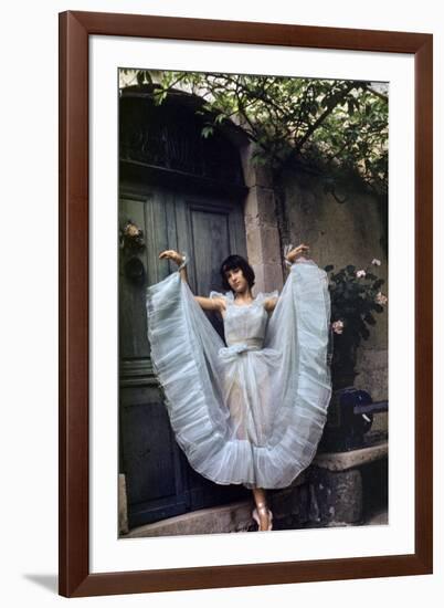 Bernadette Lafont, as young woman, dancer, Nimes, c. 1955 (photo)-null-Framed Photo