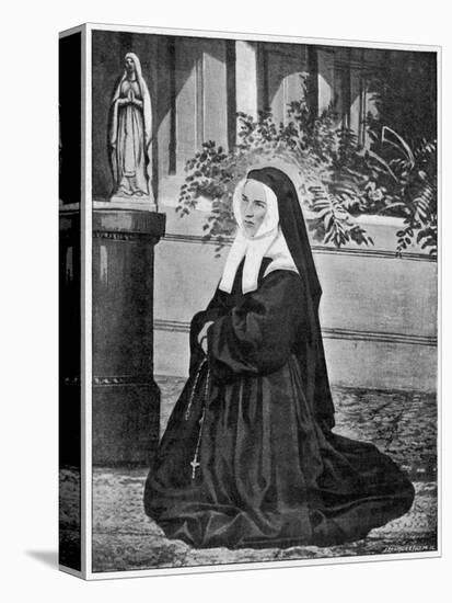 Bernadette Soubirous French Visionary and Saint as a Nun at Nevers-null-Stretched Canvas