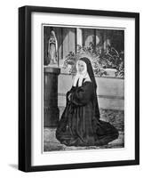 Bernadette Soubirous French Visionary and Saint as a Nun at Nevers-null-Framed Photographic Print