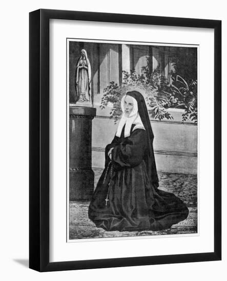 Bernadette Soubirous French Visionary and Saint as a Nun at Nevers-null-Framed Photographic Print