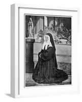 Bernadette Soubirous French Visionary and Saint as a Nun at Nevers-null-Framed Photographic Print