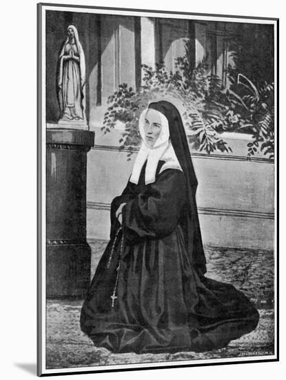 Bernadette Soubirous French Visionary and Saint as a Nun at Nevers-null-Mounted Photographic Print