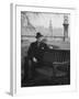 Bernard Baruch Sitting Alone on a Bench in St. James Park-Bob Landry-Framed Premium Photographic Print