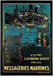 Messageries Maritime, Visitez l'Extreme-Orient-Bernard Blacheire-Mounted Art Print