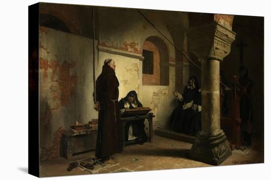 Bernard Délicieux before the Inquisition Tribunal, Ca 1881-Jean-Paul Laurens-Stretched Canvas