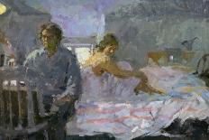 The Salute - Evening-Bernard Dunstan-Stretched Canvas