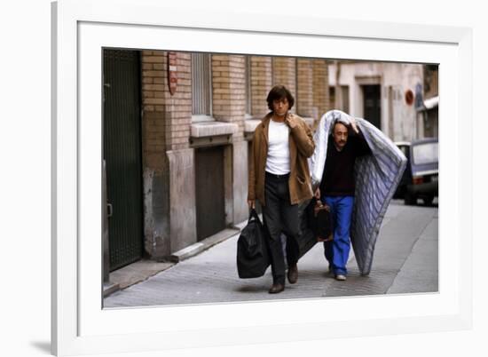 Bernard Giraudeau and Michel Blanc VIENS CHEZ MOI, J'HABITE CHEZ UNE COPINE, 1980 directed by PATRI-null-Framed Photo