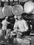 Chefs Cooking in a Restaurant Kitchen at Radio City-Bernard Hoffman-Photographic Print