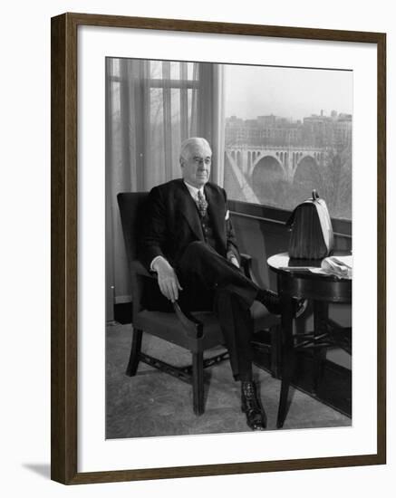 Bernard M. Baruch Sitting by the Window, Overlooking Rock Creek Park-null-Framed Photographic Print